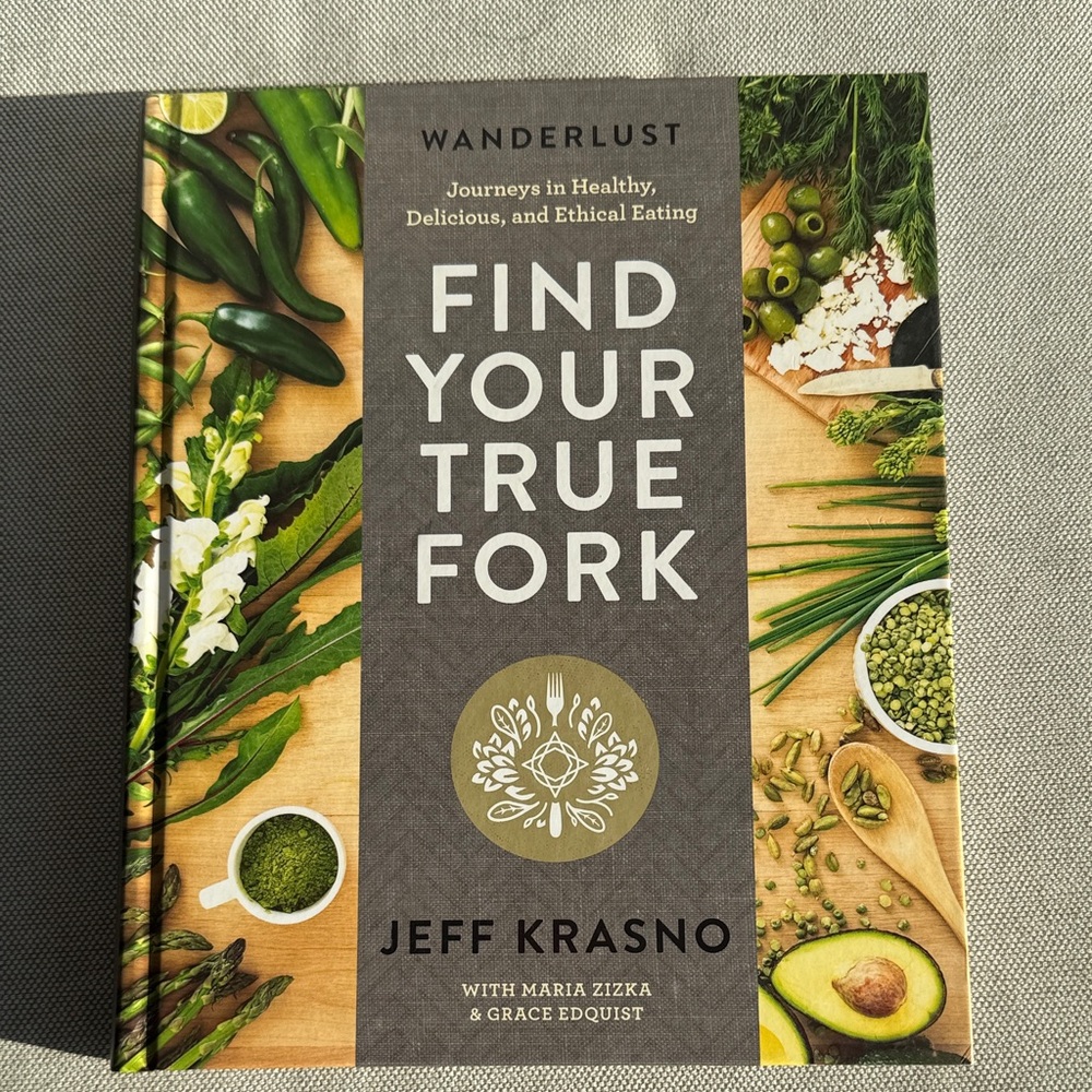 Wanderlust Find Your True Fork Cookbook - Green and Gray